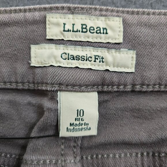 L.L. Bean Women 10 Classic Fit Gray Straight Leg Mid Rise Jeans - Picture 6 of 12
